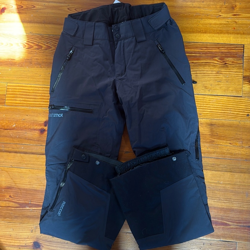 NWT Marmot Refuge MemBrain Water Resistant Snow Ski Pants - Black - M